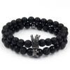 Men's Volcanic Stone Bead Bracelet