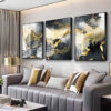 Golden Black And White Wall Art Posters And